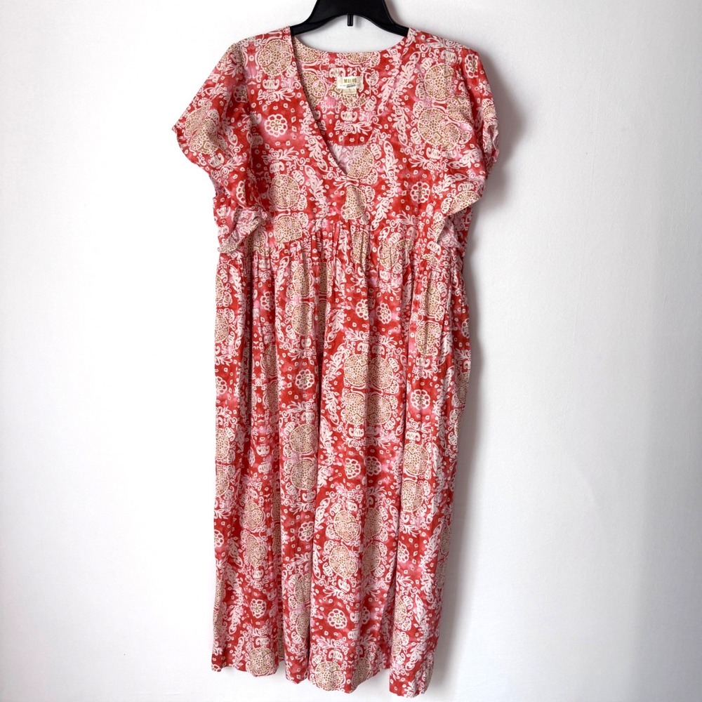 Maeve Anthropologie Women Flutter Sleeve Babydoll Midi Dress Size 1X - Picture 2 of 13